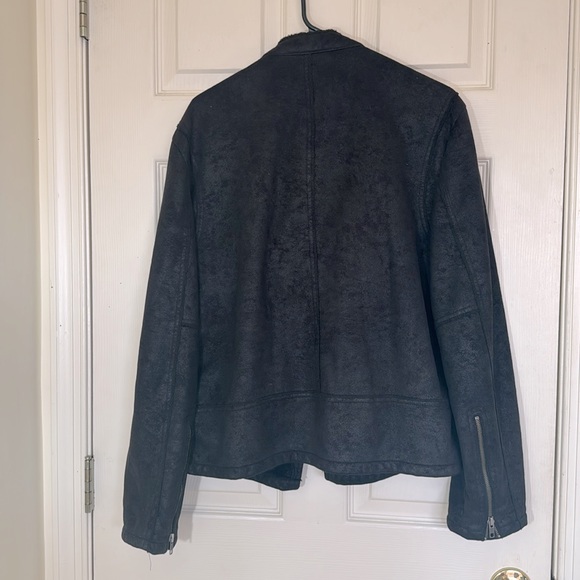 Structure Black Faux Suede Winter Jacket With Fleece Lining Size Medium / Large - Picture 8 of 8